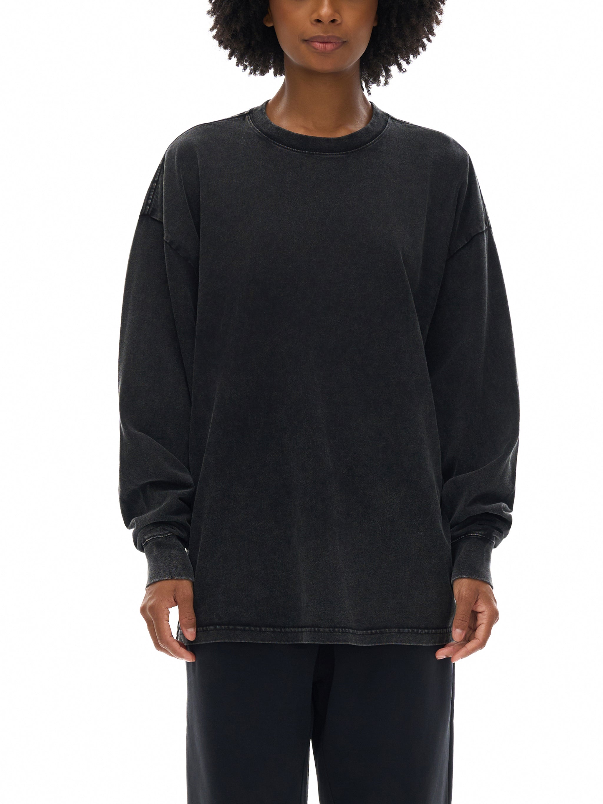 Acid Wash Oversize Long Sleeve T-Shirt (R00099-C001-V3)