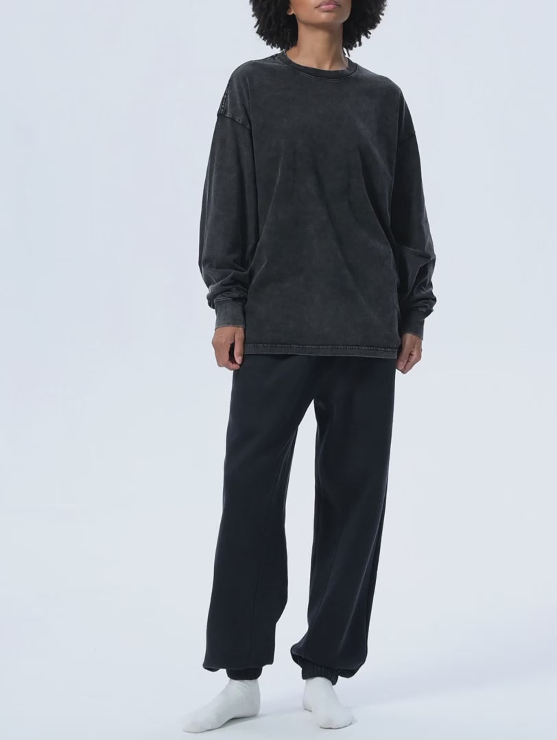 Acid Wash Oversize Long Sleeve T-Shirt (R00099-C001-V3)