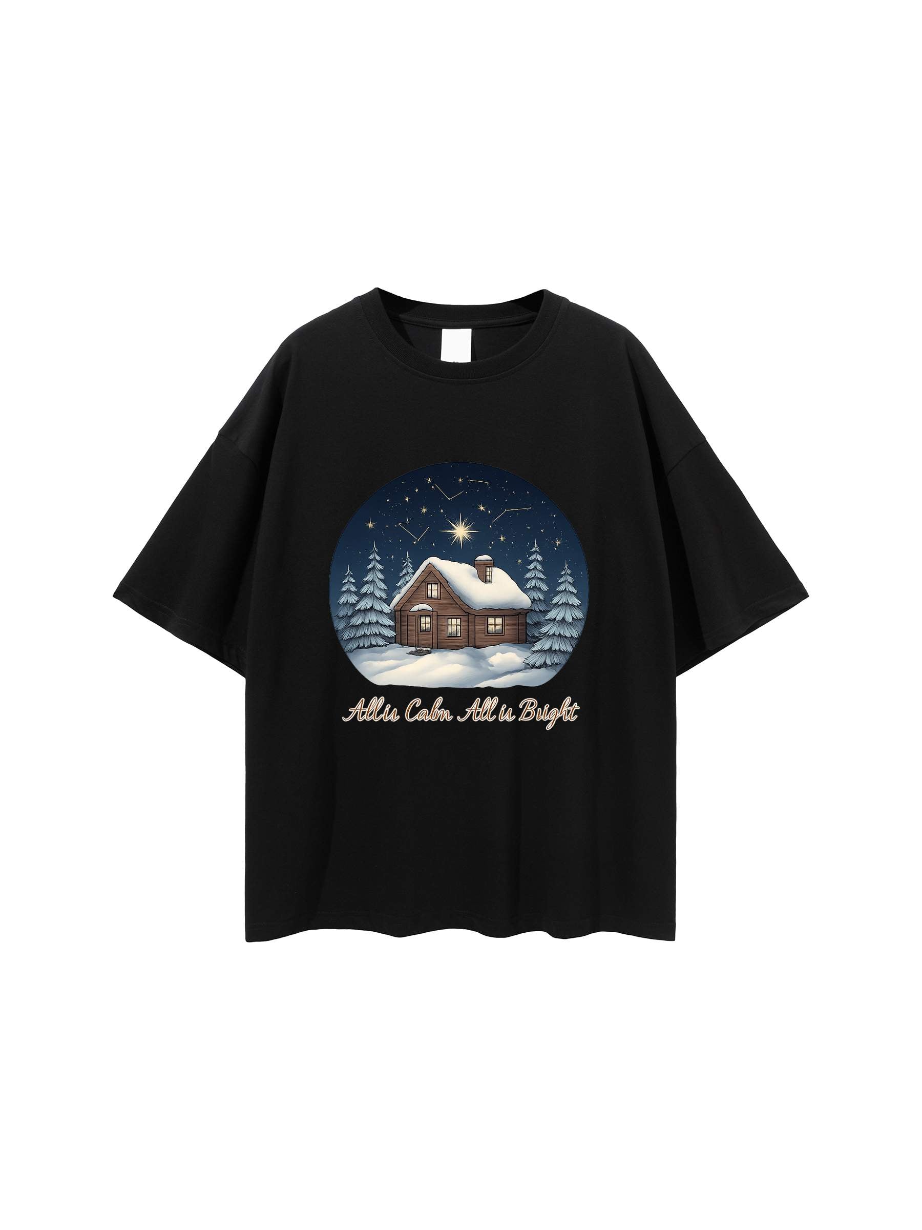 R00131-C001-V5 / STREETWEAR LOOSE DROP SHOULDER T-SHIRT 190G 5.6OZ DTG PRINT LA