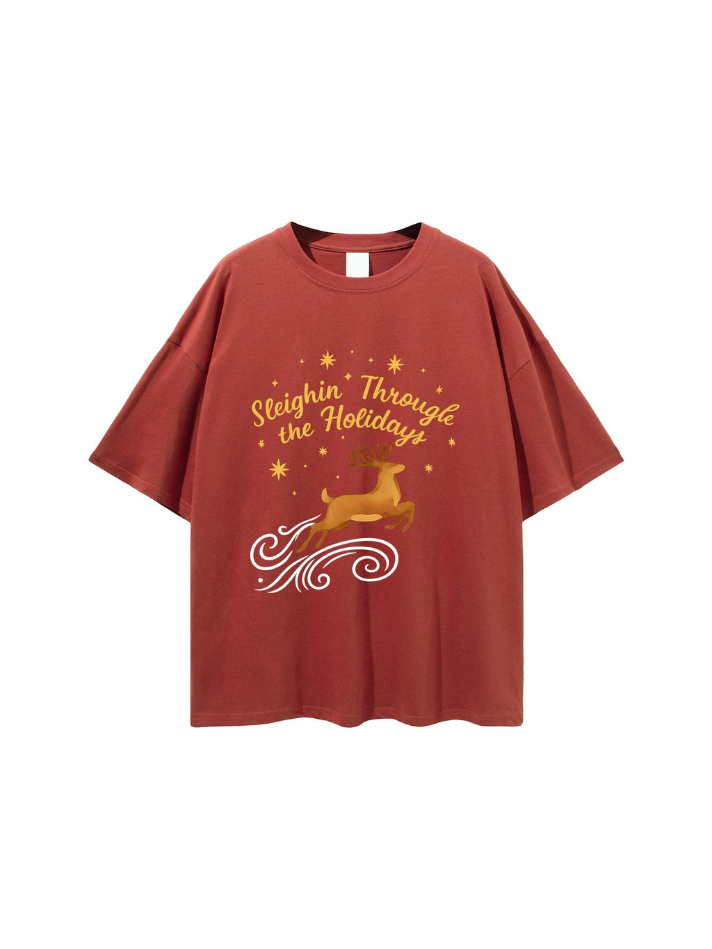 R00131-C001-V5 / STREETWEAR LOOSE DROP SHOULDER T-SHIRT 190G 5.6OZ DTG PRINT LA