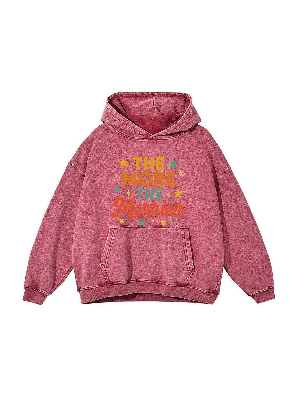 R00104-C001-V5 / SNOW WASHED LOOSE COTTON HOODIE 420G 12.4OZ DTG PRINT RUSH