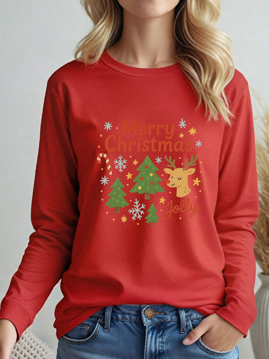 DG502 / CREW NECK LONGSLEEVE T-SHIRT 180G 5.3OZ DTF PRINT RUSH SERVICE LA