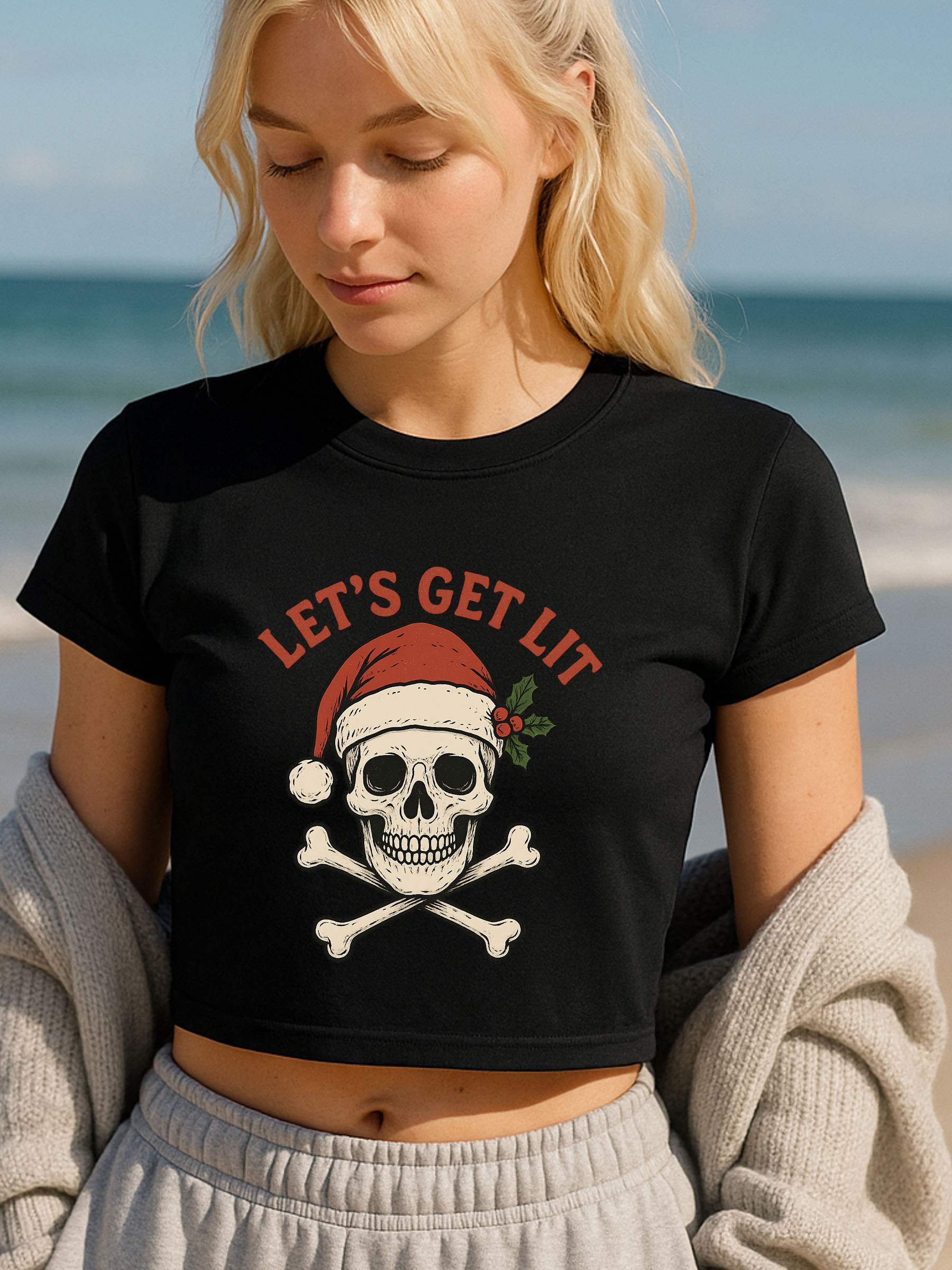 DG101 / WOMEN'S CROPPED T-SHIRT 180G COTTON DTF PRINT RUSH SERVICE LA