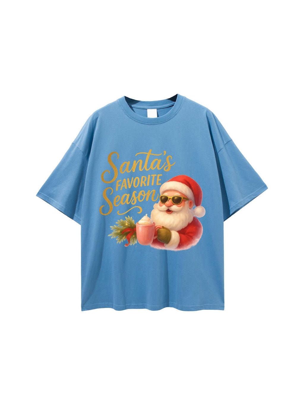 R00131-C001-V5 / STREETWEAR LOOSE DROP SHOULDER T-SHIRT 190G 5.6OZ DTG PRINT LA