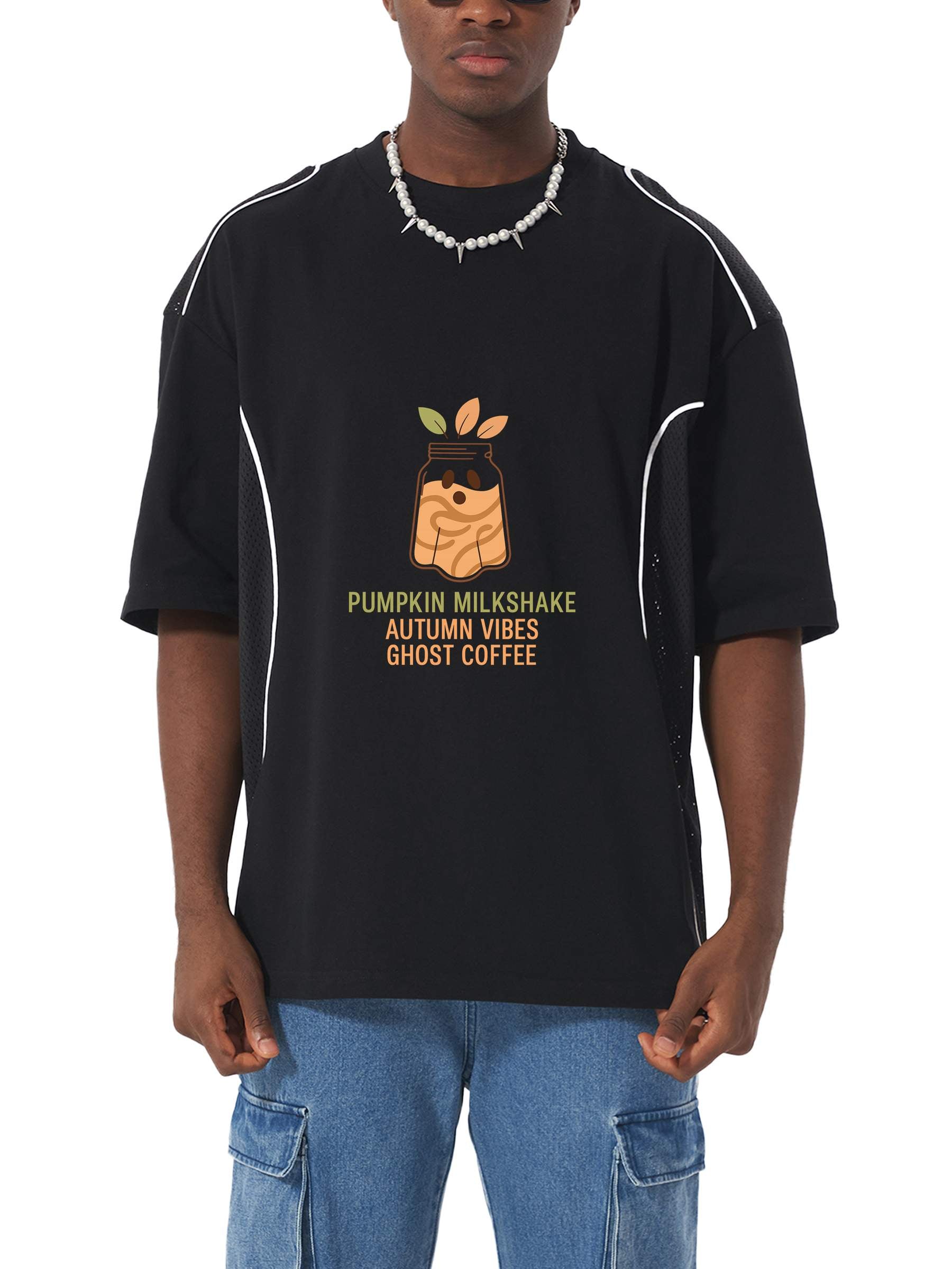 RT0018-C001-V2 / CONTRAST PIPED PANEL T-SHIRT 240G 7.1OZ DTG PRINT RUSH SERVICE LA