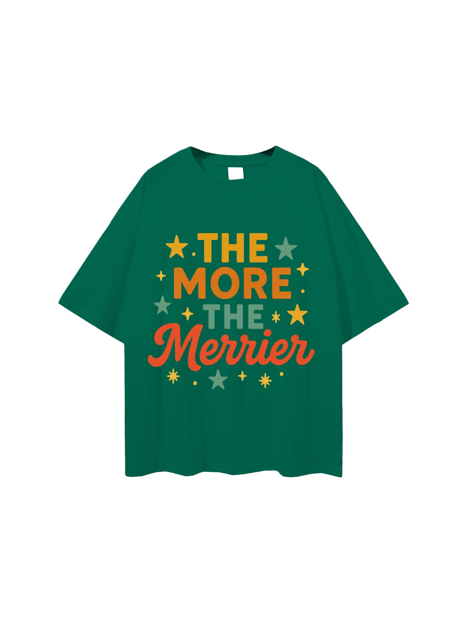 R00131-C001-V5 / STREETWEAR LOOSE DROP SHOULDER T-SHIRT 190G 5.6OZ DTG PRINT LA