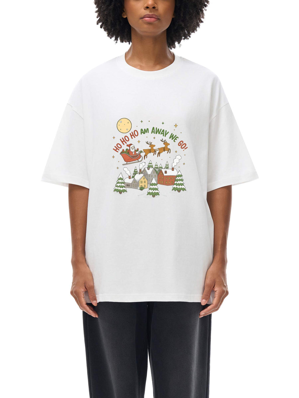 R00131-C001-V5 / STREETWEAR LOOSE DROP SHOULDER T-SHIRT 190G 5.6OZ DTG PRINT LA