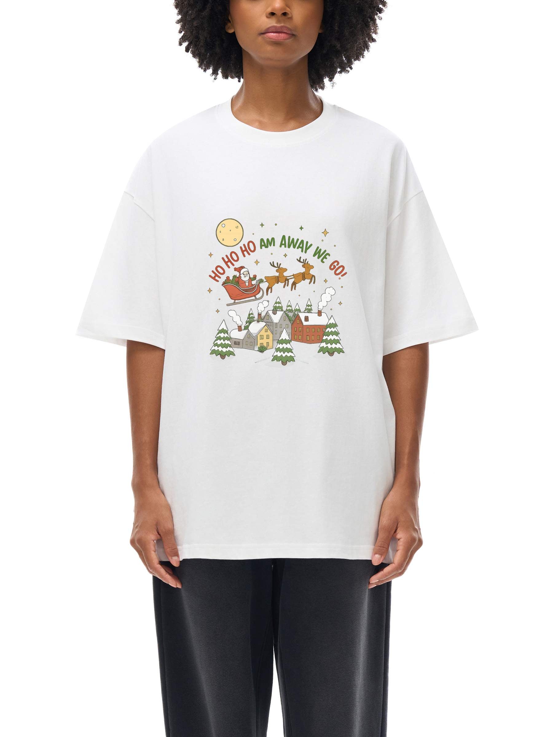 R00131-C001-V5 / STREETWEAR LOOSE DROP SHOULDER T-SHIRT 190G 5.6OZ DTG PRINT LA