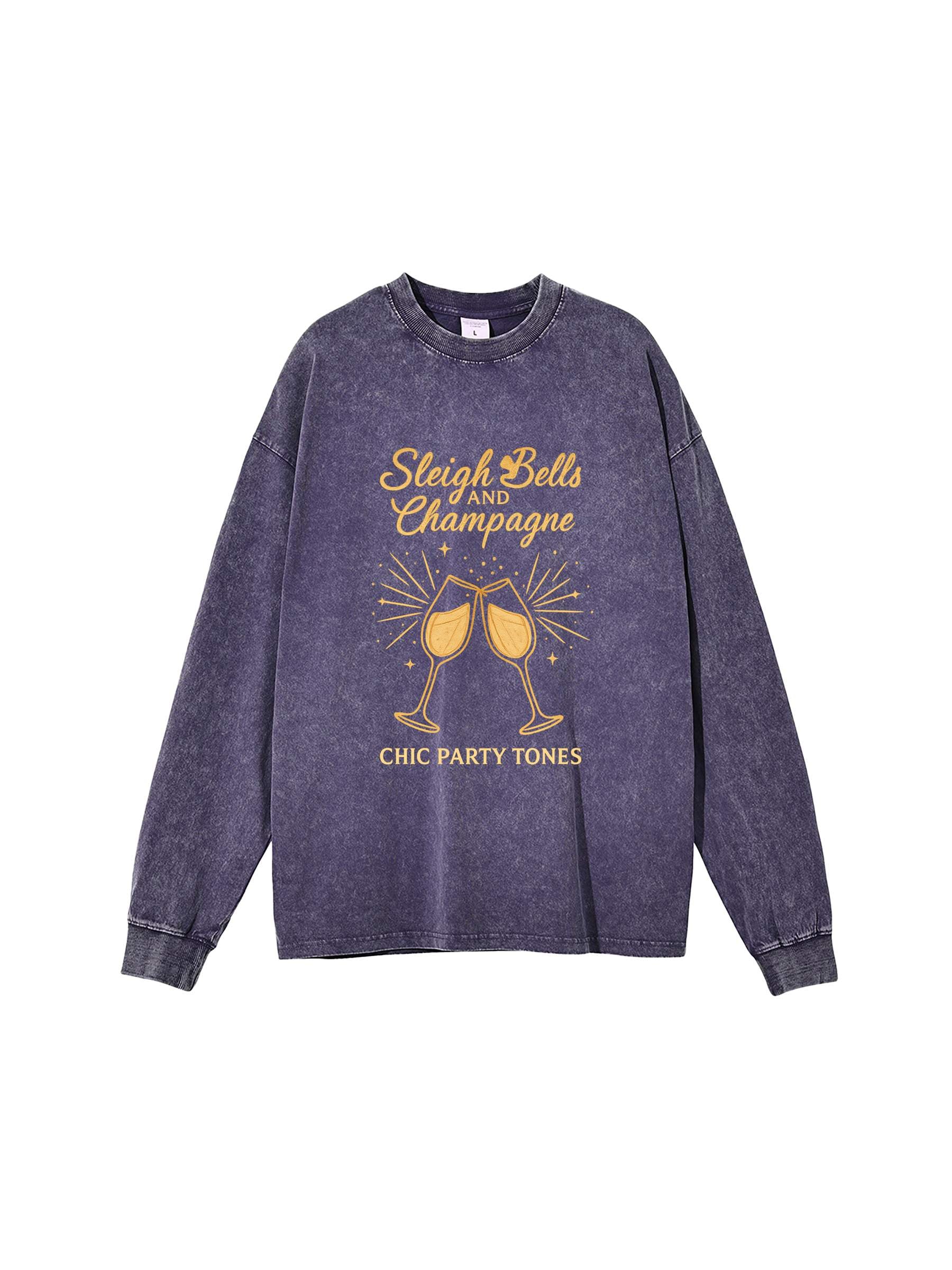 R00099-C001-V3 / ACID WASH OVERSIZE LONG SLEEVE T-SHIRT 250G 7.4OZ DTG PRINT RUSH SERVICE LA