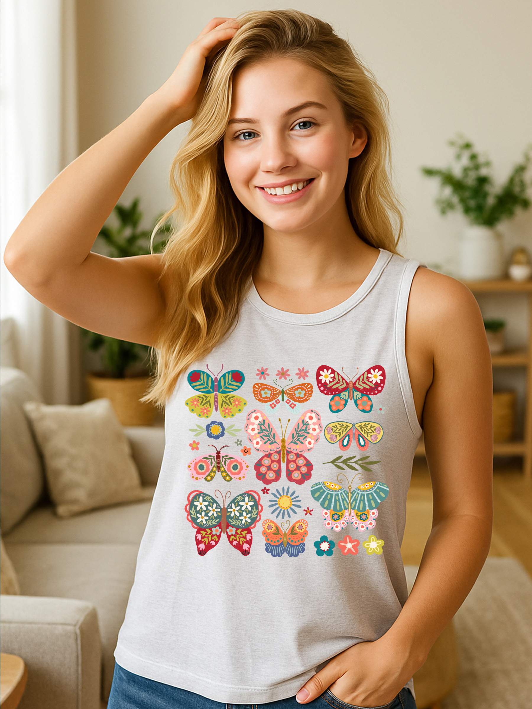 VS001 / WOMEN'S COTTON TANK TOP 180G 5.3OZ DTF PRINT RUSH SERVICE LA