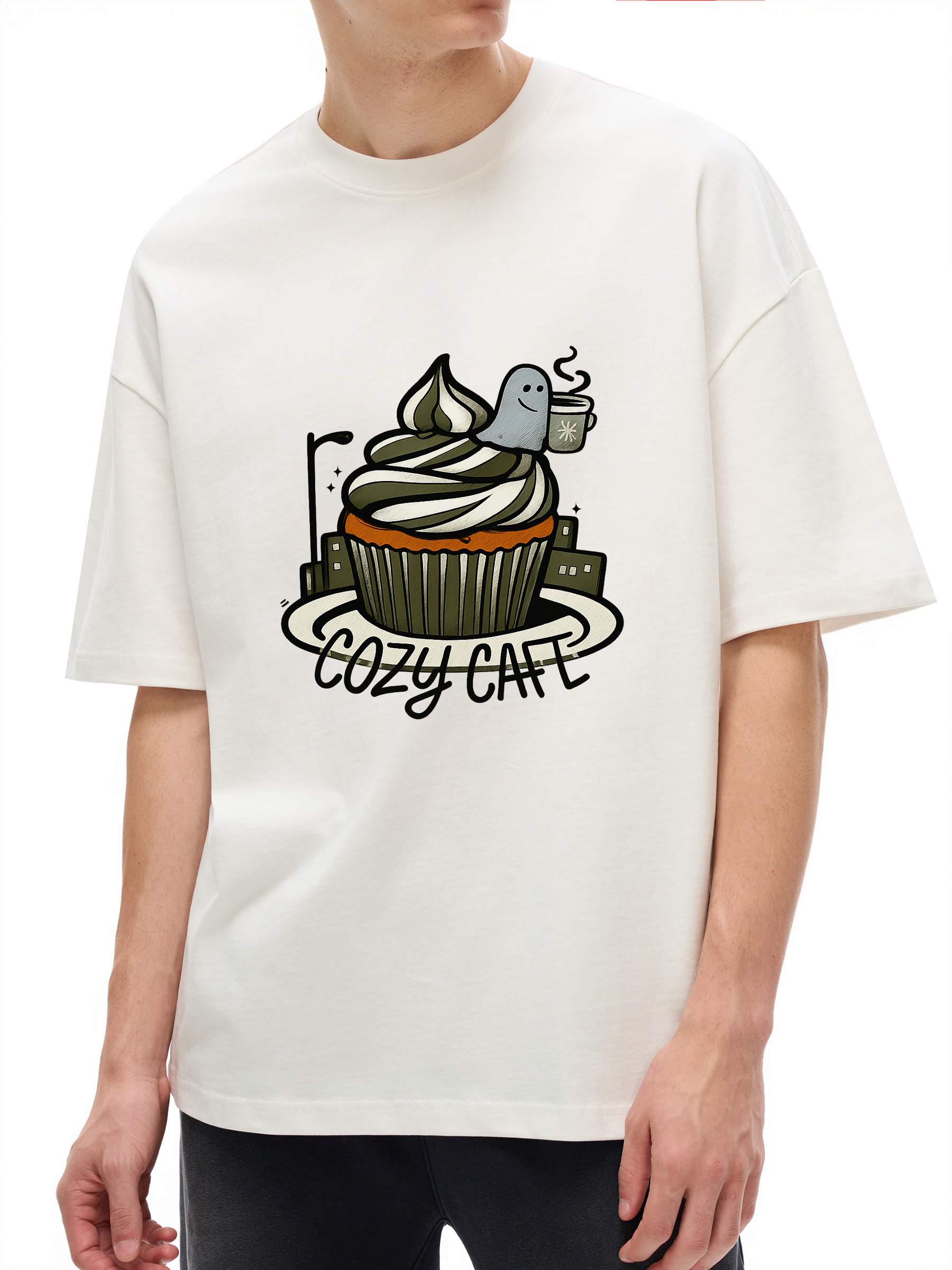 RG0001-C001-V2 / ESSENTIAL HEAVYWEIGHT COTTON T-SHIRT 330G 9.7OZ DTG PRINT LA