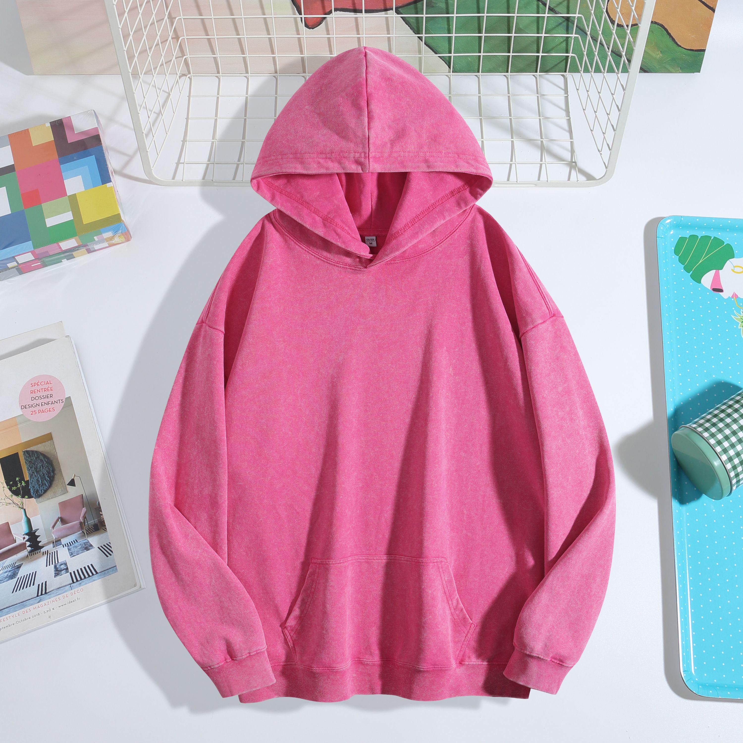 DF010 / HOODED DISTRESSED SWEATSHIRT 400G 11.8OZ DTF PRINT RUSH LA