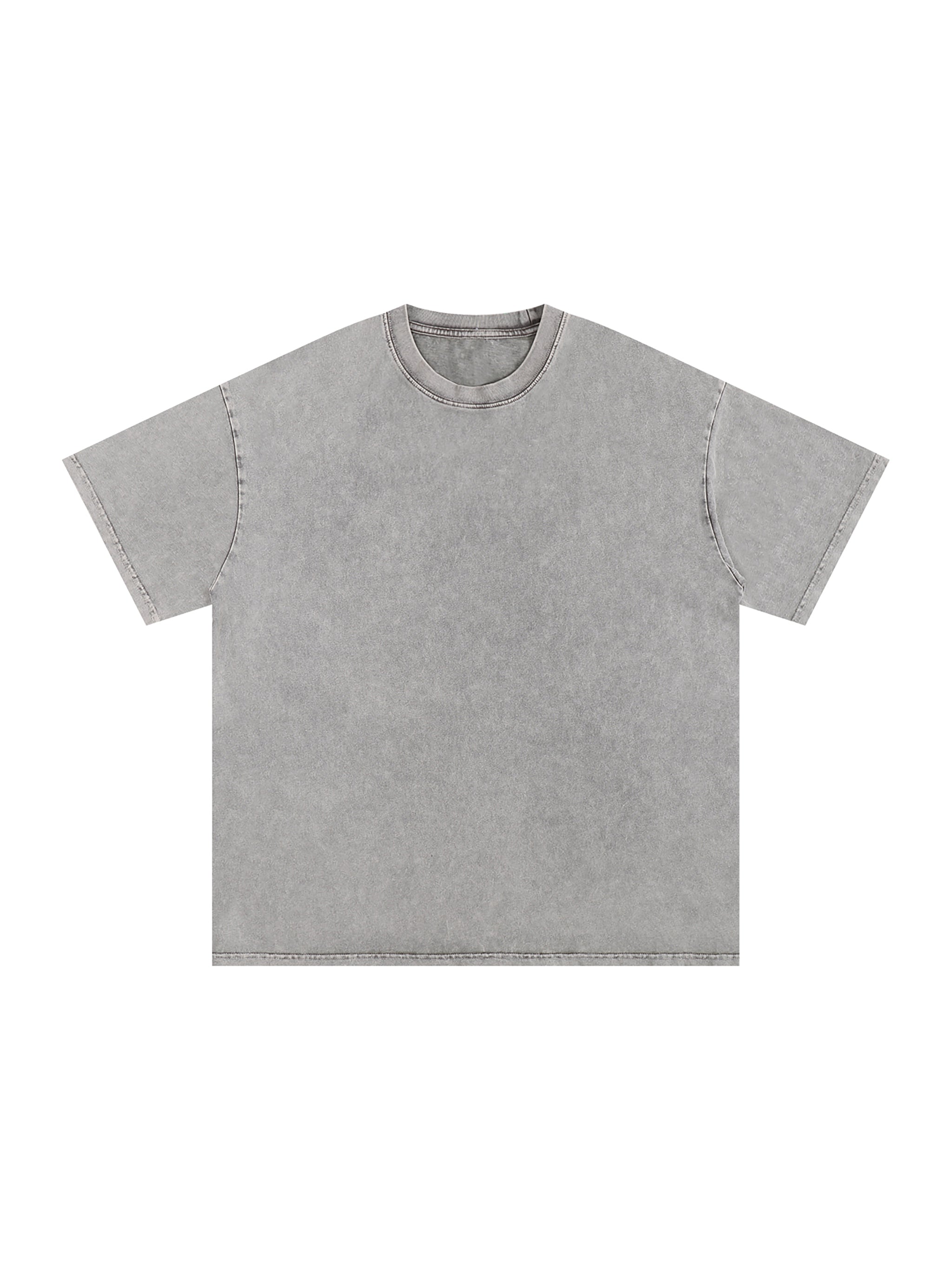 R00037-C001-V9 / SNOW WASHED OVERSIZED COTTON T-SHIRT 250G 7.4OZ DTG PRINT RUSH SERVICE LA