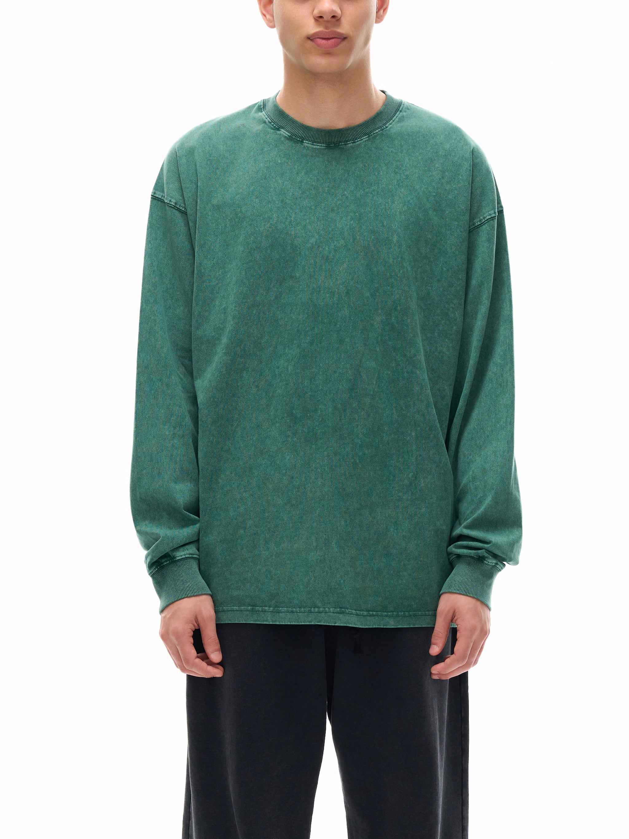 Acid Wash Oversize Long Sleeve T-Shirt (R00099-C001-V3)