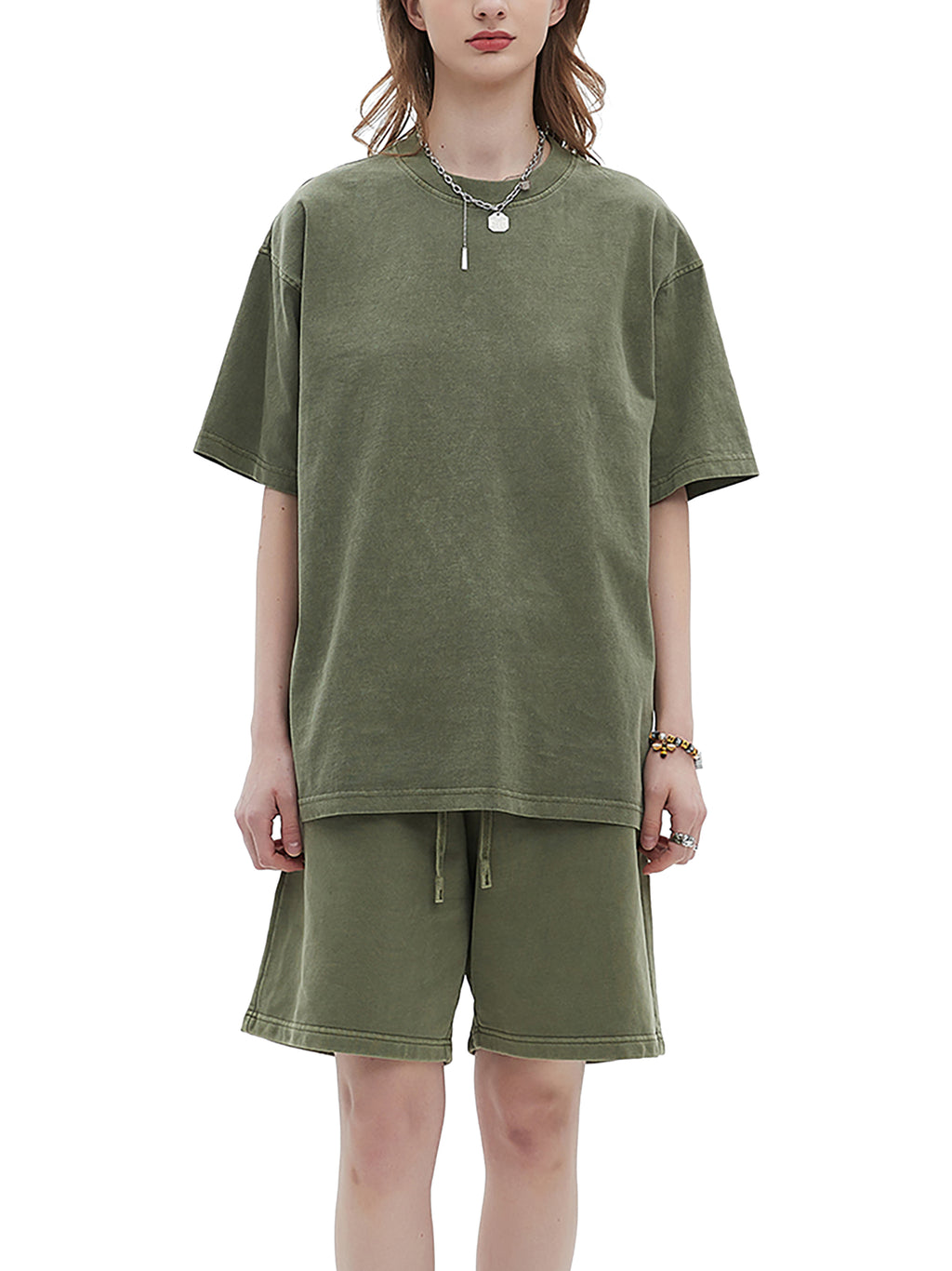 R00108-C001-V4 / ENZYME WASHED T-SHIRT 250G 7.4OZ DTG PRINT RUSH SERVICE LA