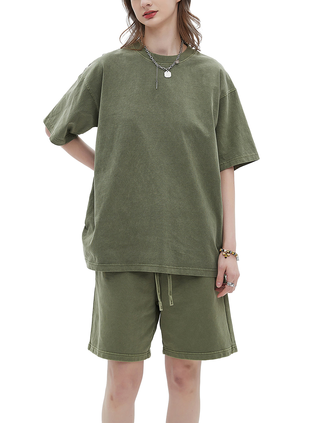 R00108-C001-V4 / ENZYME WASHED T-SHIRT 250G 7.4OZ DTG PRINT RUSH SERVICE LA