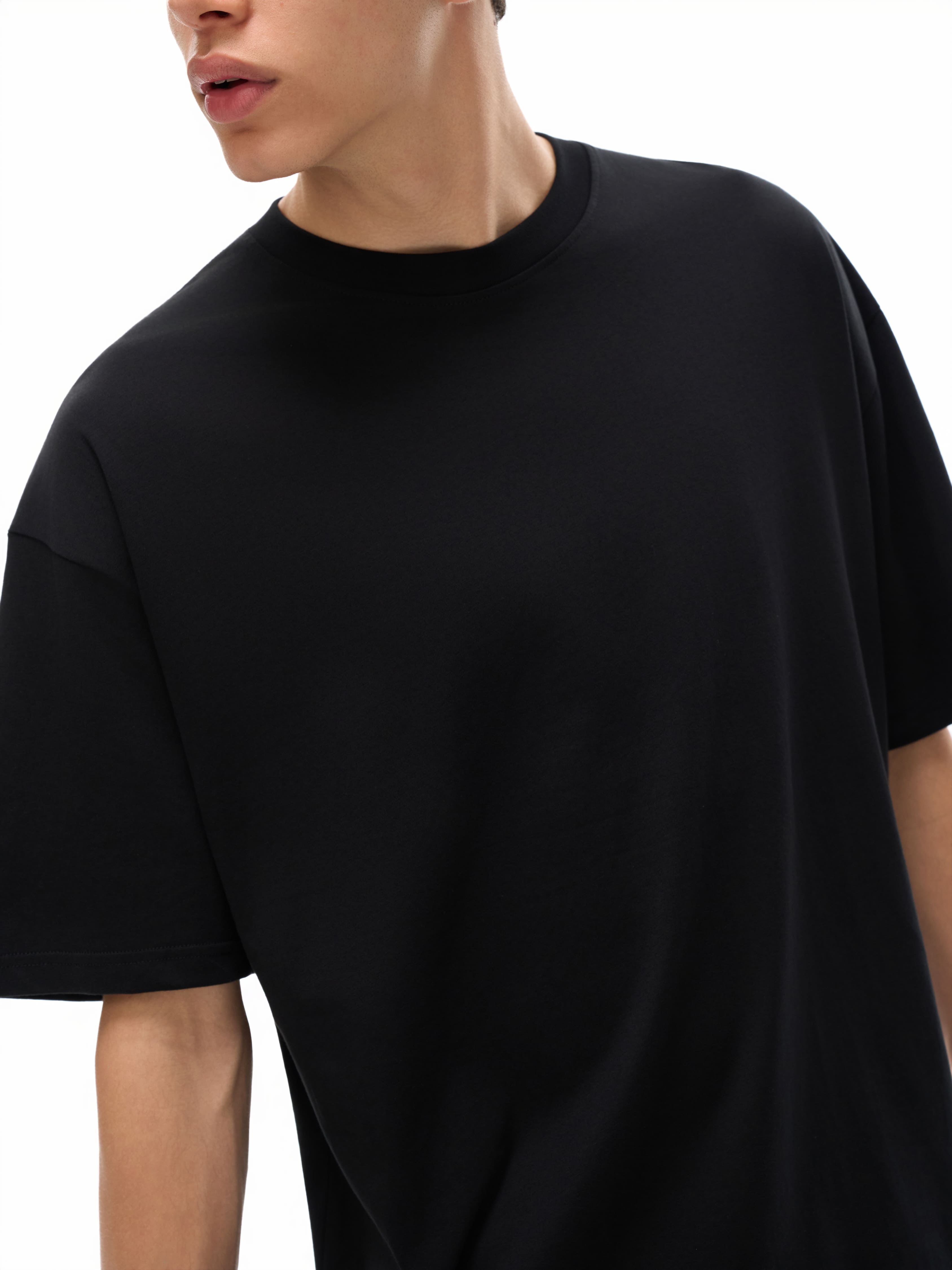 R00131-C001-V5 / STREETWEAR LOOSE DROP SHOULDER T-SHIRT 190G 5.6OZ DTG PRINT LA