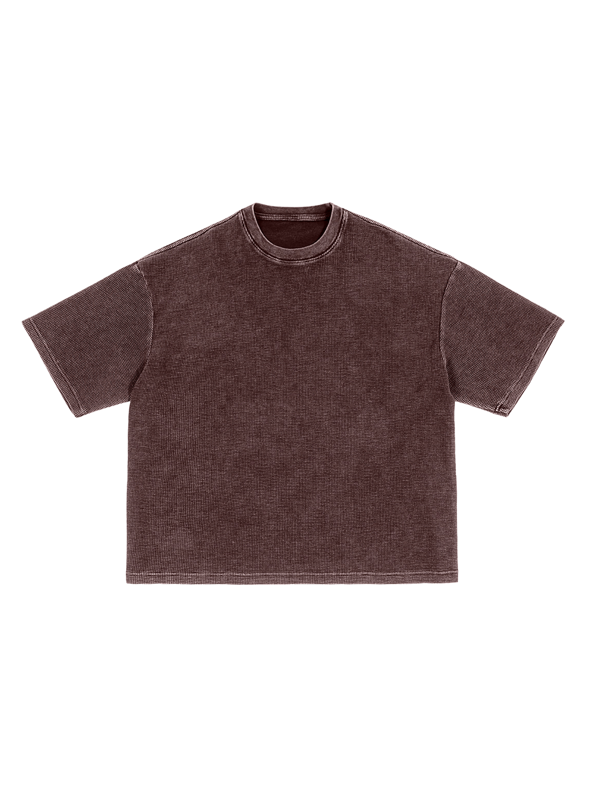 RT0015-C001-V2 / TEXTURED WAFFLE WASHED BOXY T-SHIRT 250G 7.4OZ DTG PRINT RUSH SERVICE LA