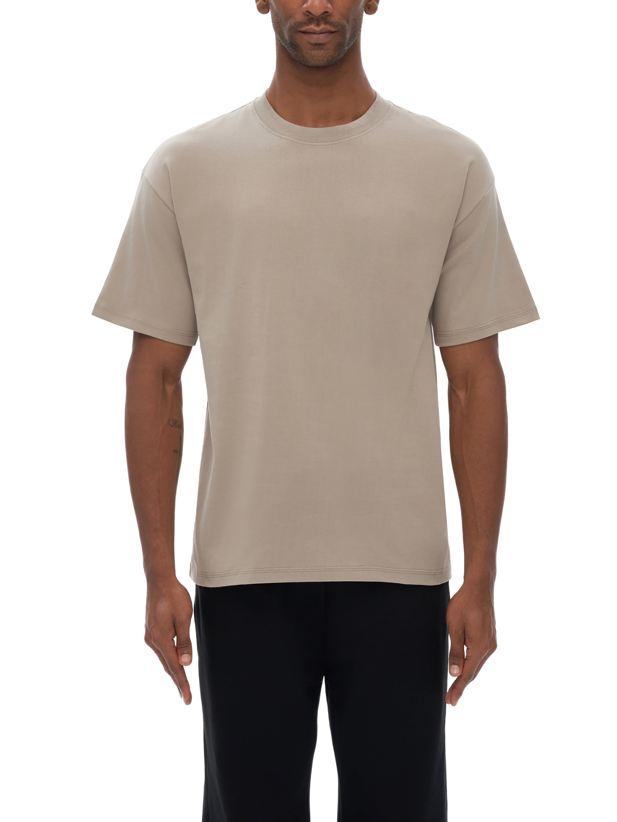 RU0003-C001-V4 / DROP SHOULDER COTTON T-SHIRT 250G 7.4OZ DTG PRINT RUSH SERVICE LA