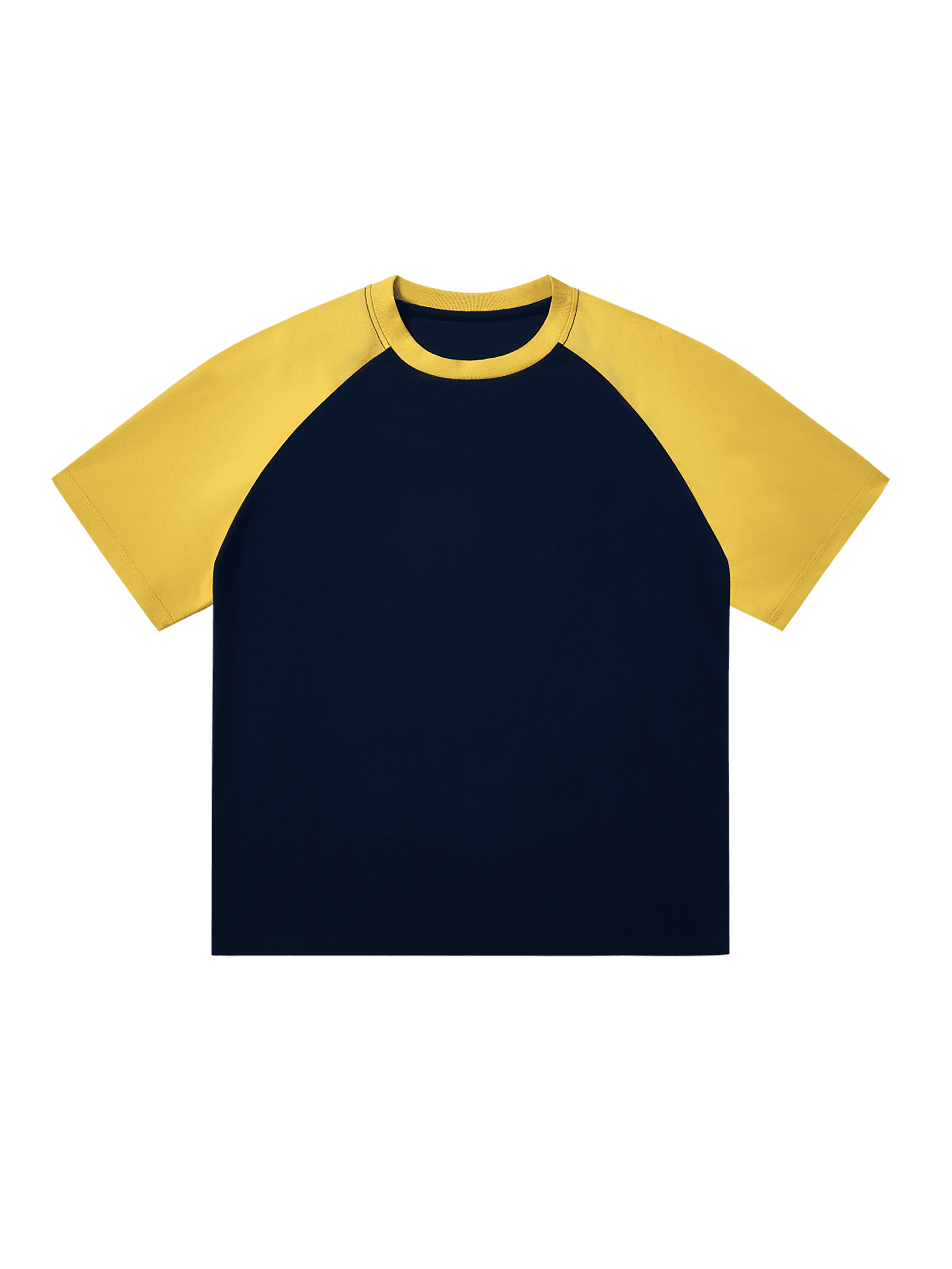 RU0009-C001-V3 / COLOR-BLOCKED RAGLAN SLEEVE T-SHIRT 250G 7.4OZ DTG PRINT RUSH SERVICE LA