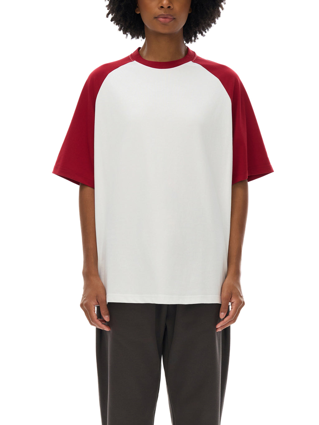RU0009-C001-V3 / COLOR-BLOCKED RAGLAN SLEEVE T-SHIRT 250G 7.4OZ DTG PRINT RUSH SERVICE LA
