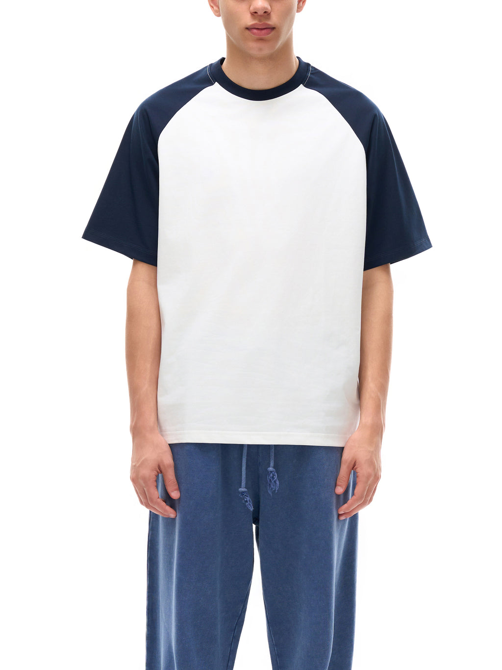 RU0009-C001-V3 / COLOR-BLOCKED RAGLAN SLEEVE T-SHIRT 250G 7.4OZ DTG PRINT RUSH SERVICE LA