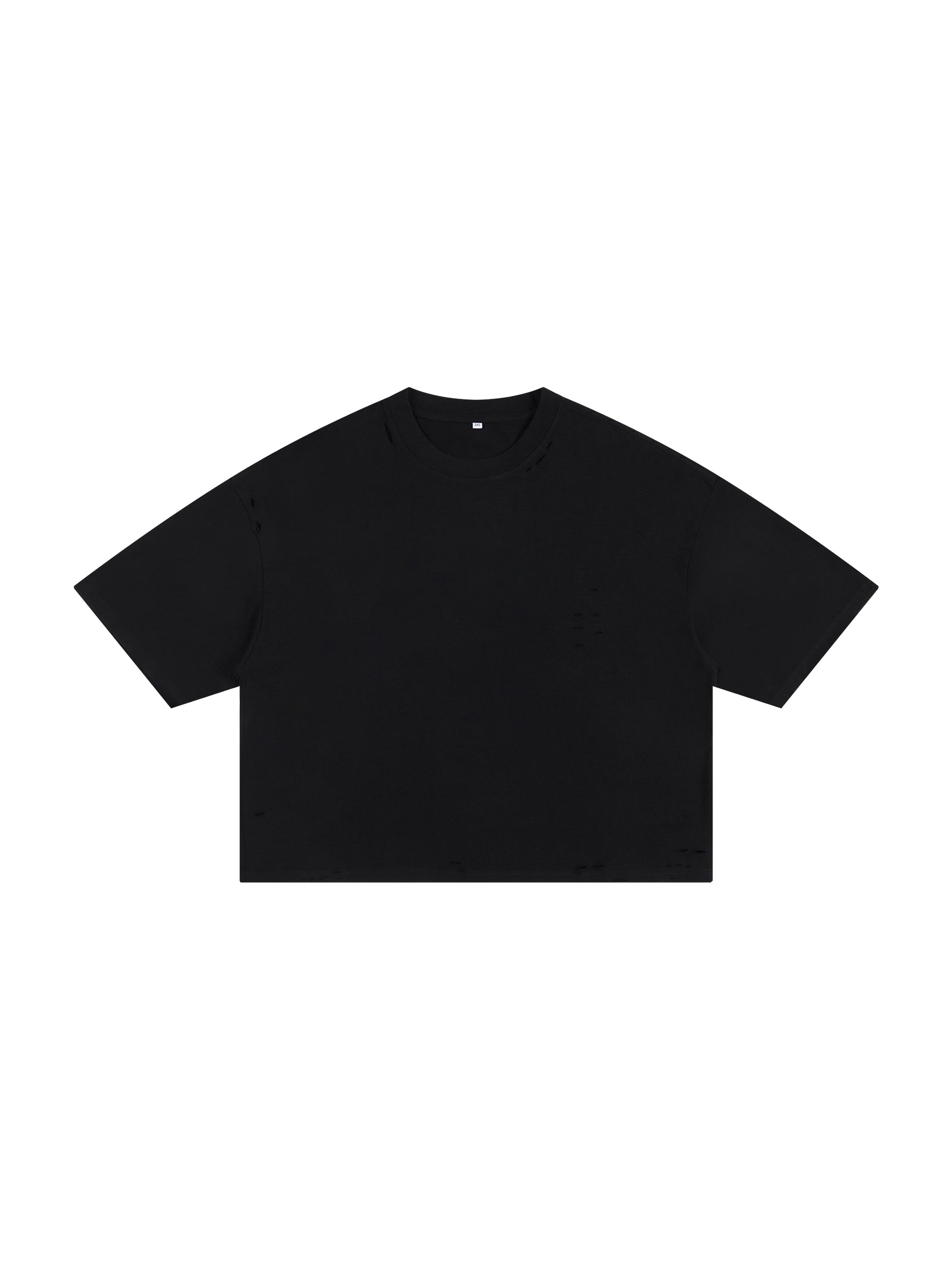 RU0035-C001-V3 / CLASSIC FRAYED BOXY TEE 250G 7.4OZ DTG PRINT RUSH SERVICE LA