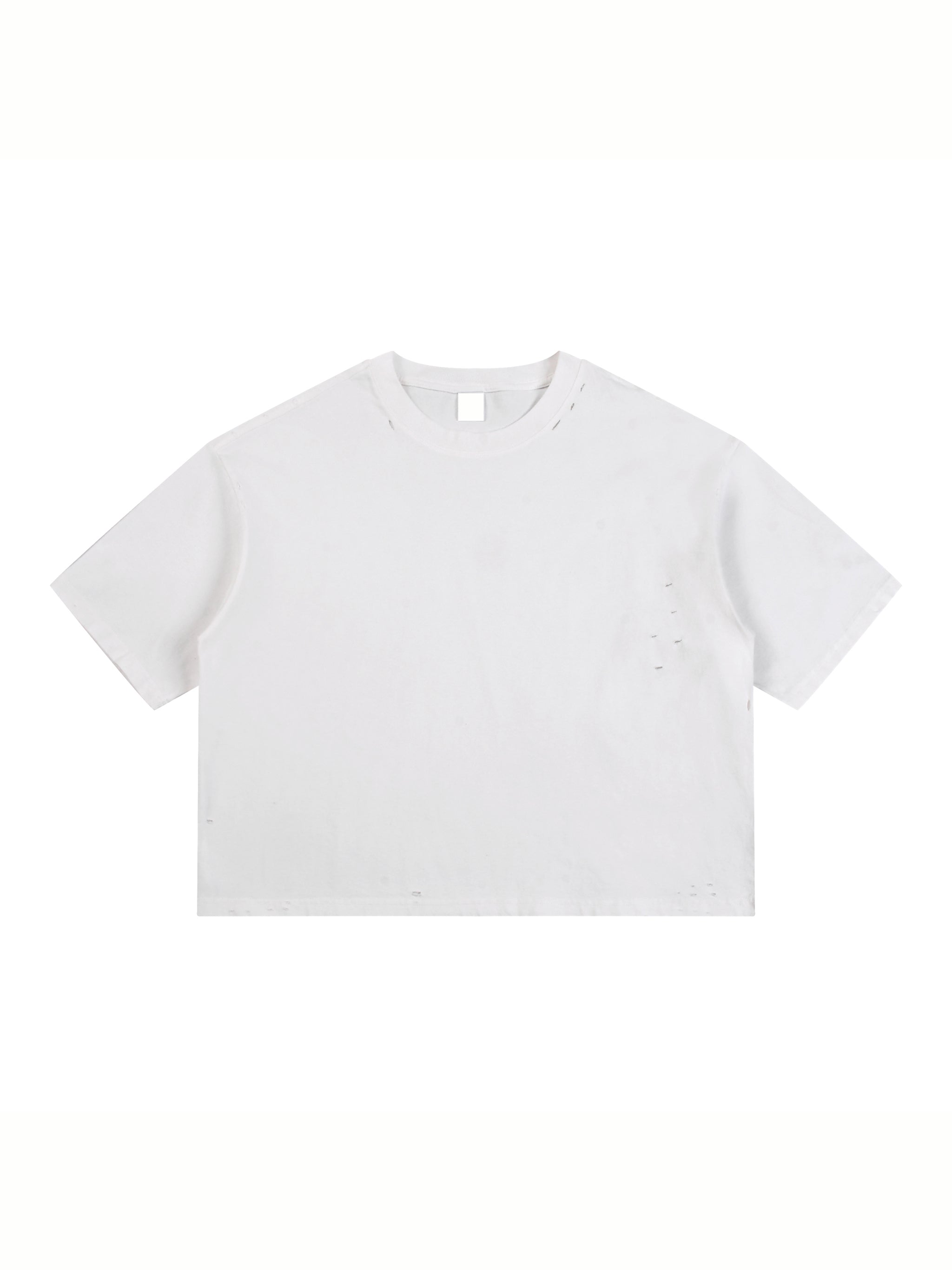 RU0035-C001-V3 / CLASSIC FRAYED BOXY TEE 250G 7.4OZ DTG PRINT RUSH SERVICE LA