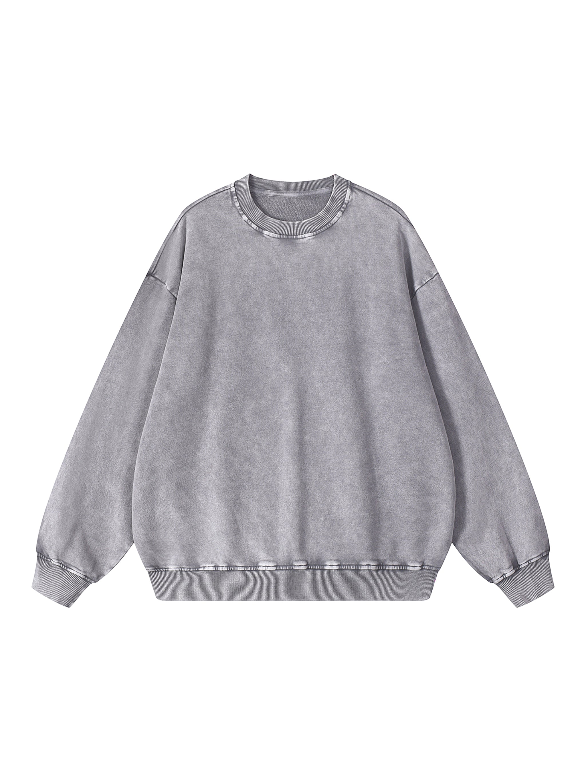 RU0064-C001-V2 / SNOW WASHED OVERSIZED SWEATSHIRT 360G 10.6OZ DTG PRINT RUSH SERVICE LA