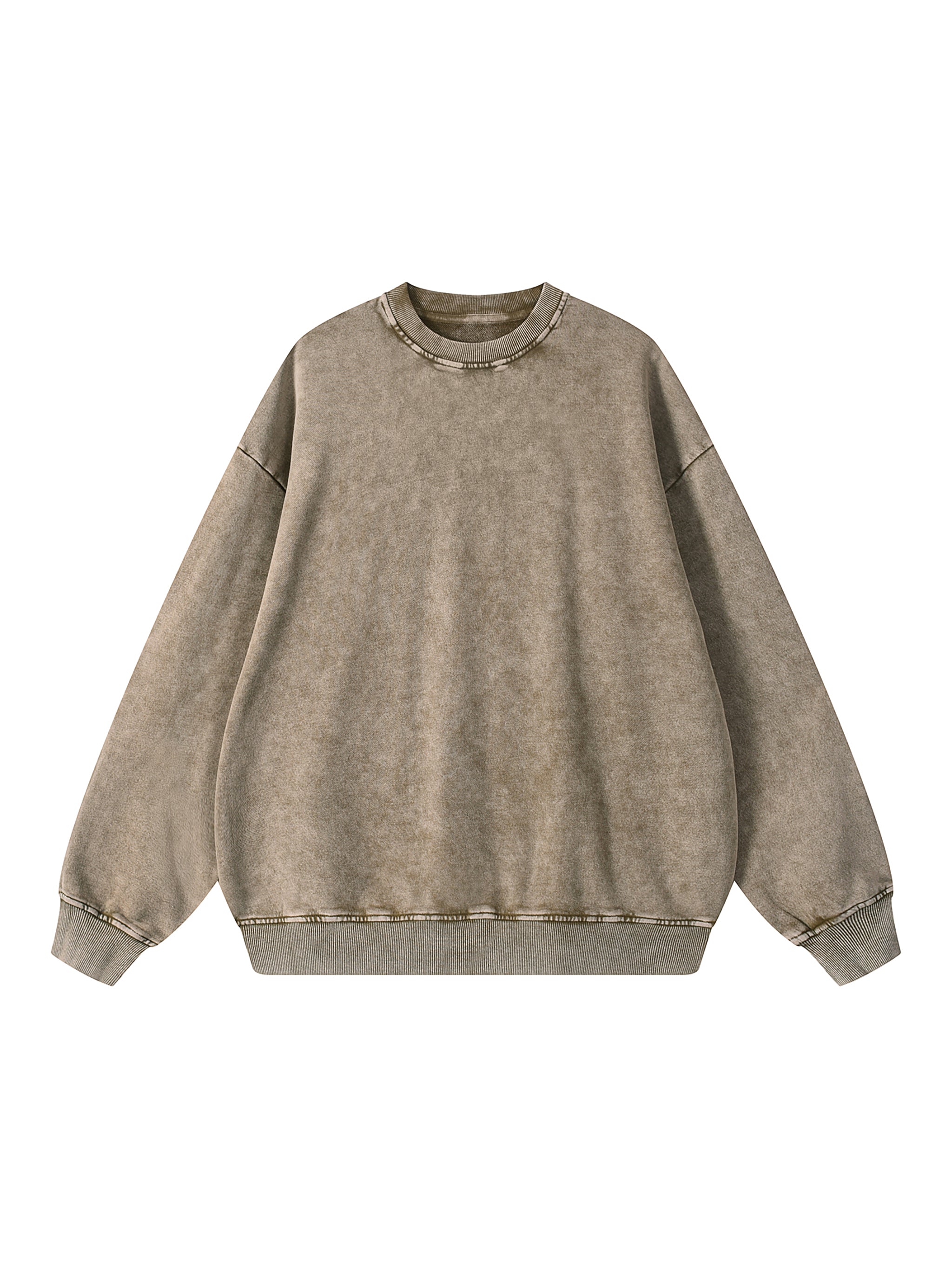 RU0064-C001-V2 / SNOW WASHED OVERSIZED SWEATSHIRT 360G 10.6OZ DTG PRINT RUSH SERVICE LA