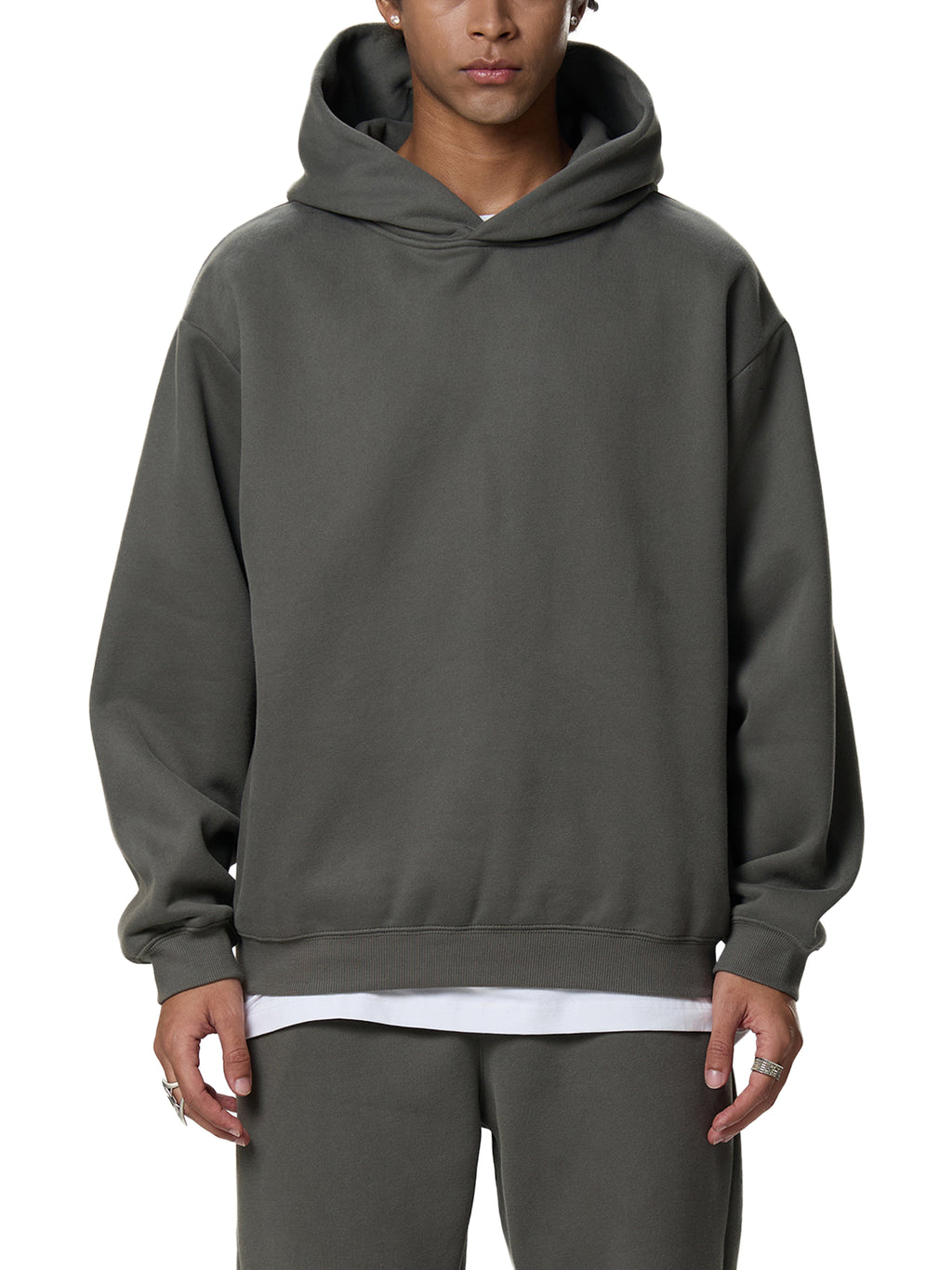 RU0118-C001-V2 / FLEECED BOXY HOODIE 350G 10.3OZ DTG PRINT RUSH SERVICE LA