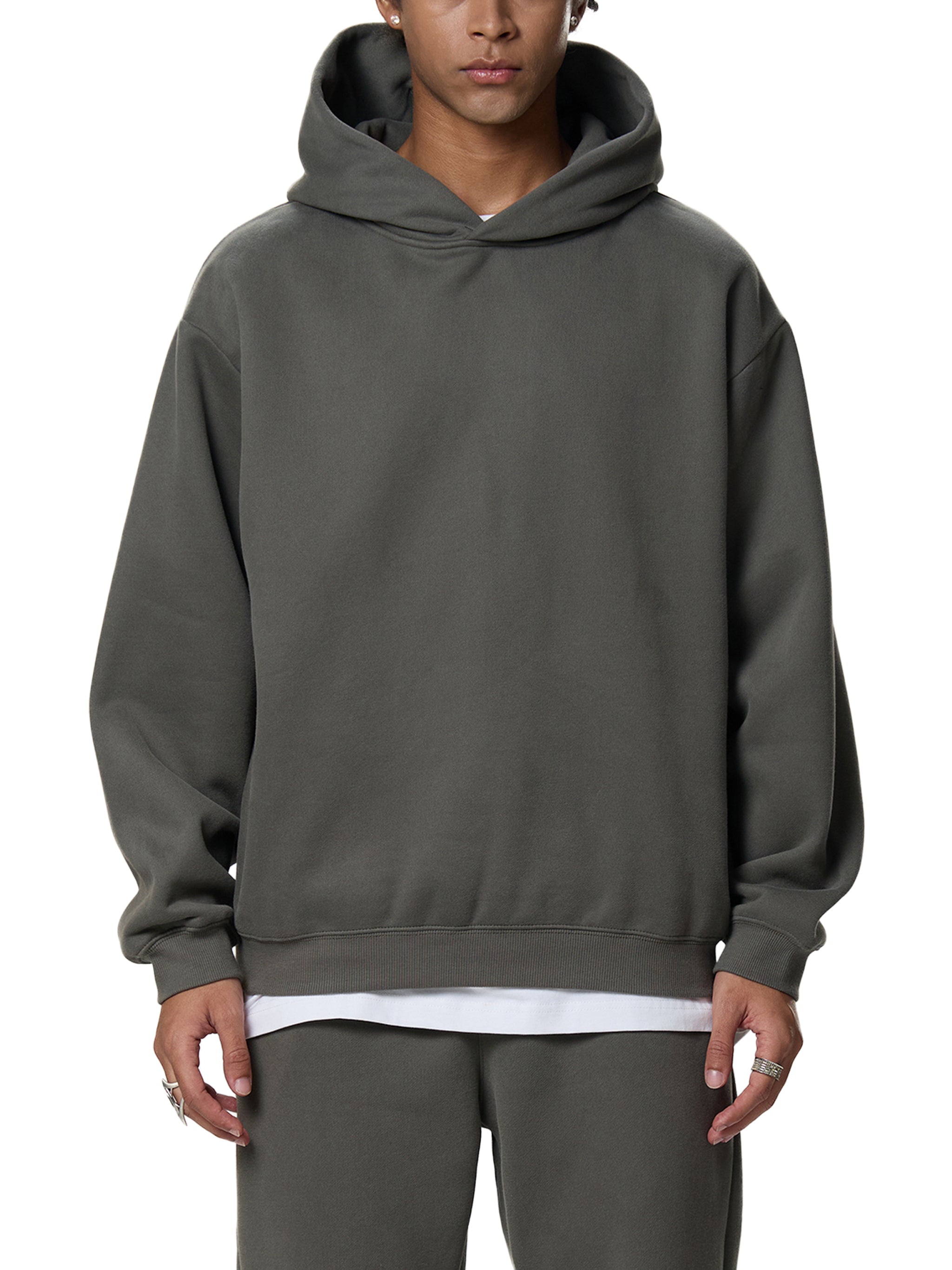 RU0118-C001-V2 / FLEECED BOXY HOODIE 350G 10.3OZ DTG PRINT RUSH SERVICE LA
