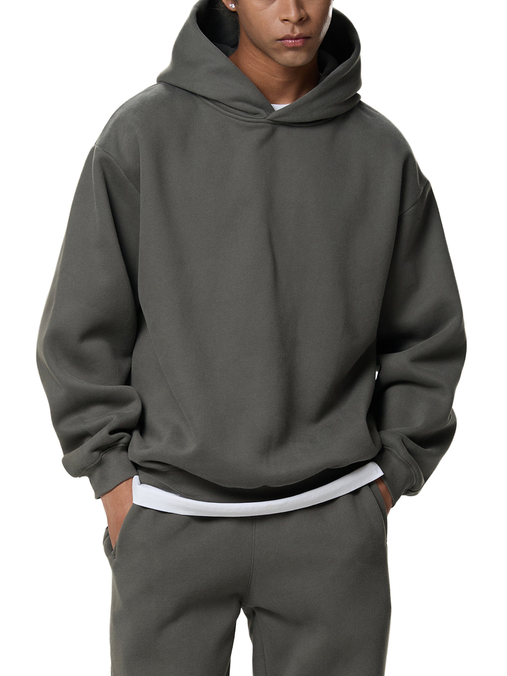 RU0118-C001-V2 / FLEECED BOXY HOODIE 350G 10.3OZ DTG PRINT RUSH SERVICE LA