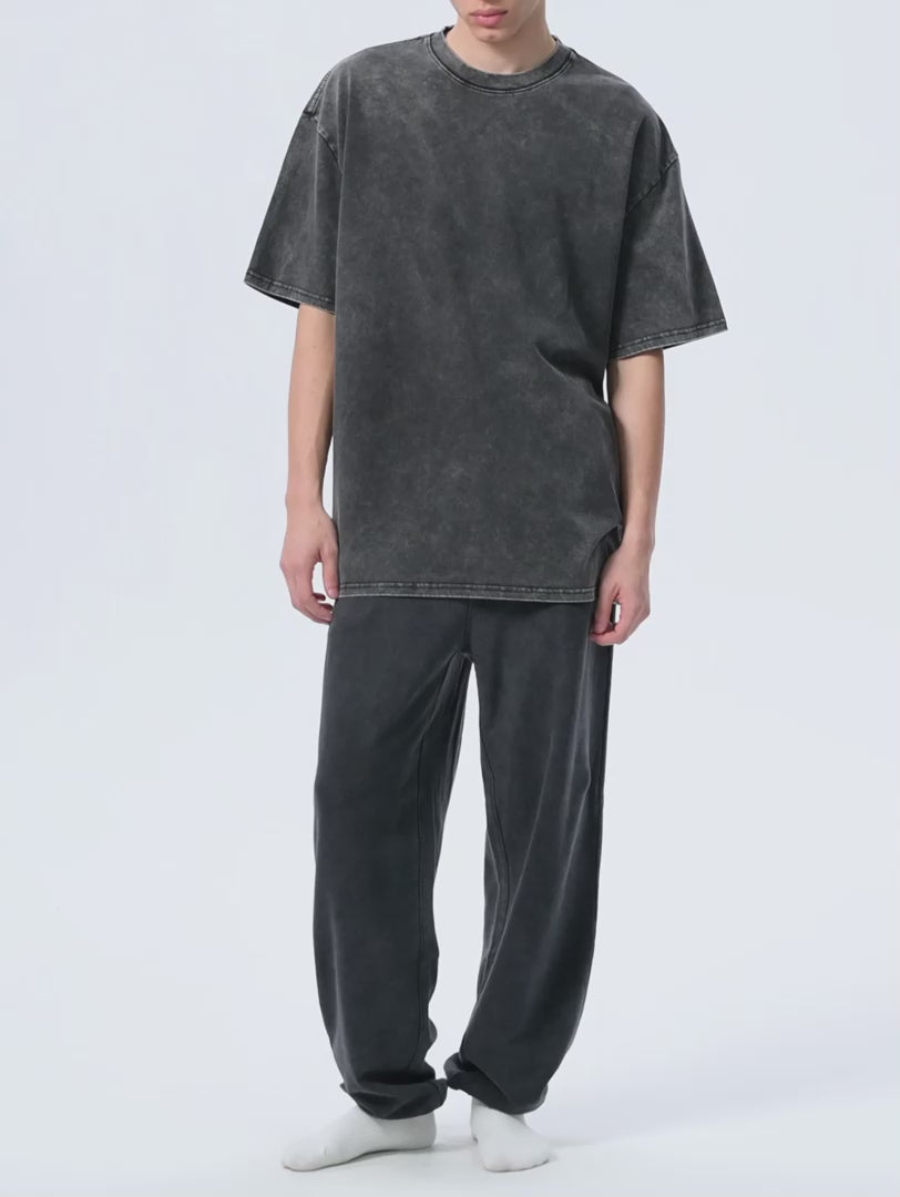 R00338-C001-V4 / HEAVYWEIGHT SNOW WASHED T-SHIRT 285G 8.4OZ DTG PRINT RUSH SERVICE LA